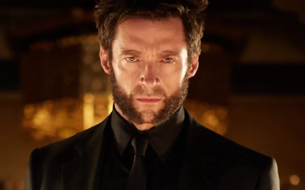 Logan James Howlett, portrayed by Hugh Jackman, stands poised and intense in this HD wallpaper from The Wolverine, showcasing his iconic character's fierce demeanor.