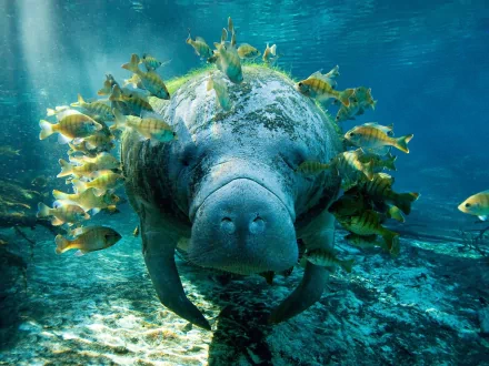 Animal manatee HD Desktop Wallpaper | Background Image