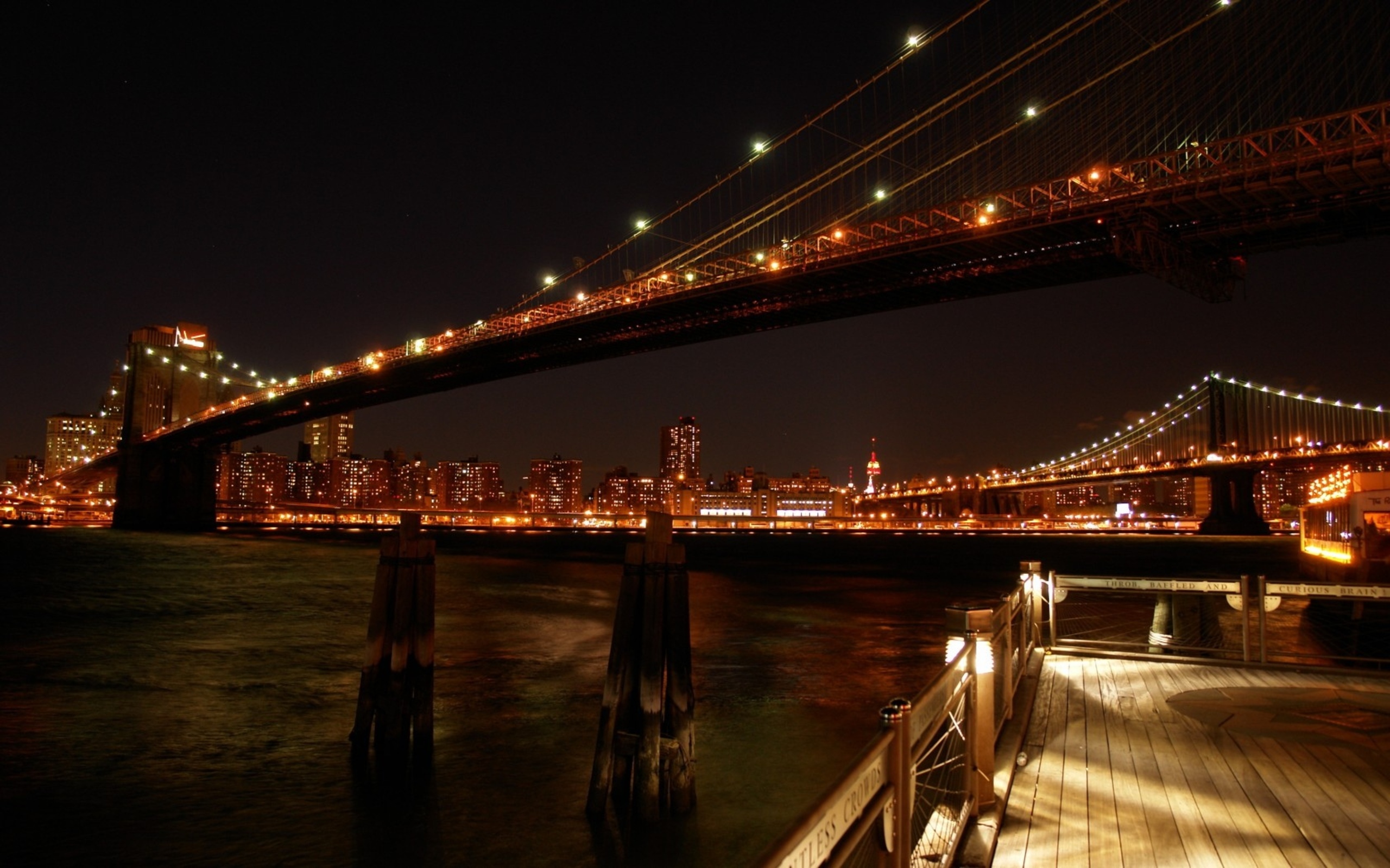 Puente De Brooklyn Fondo De Pantalla Hd Fondo De Escritorio 2560x1600 Id396817 