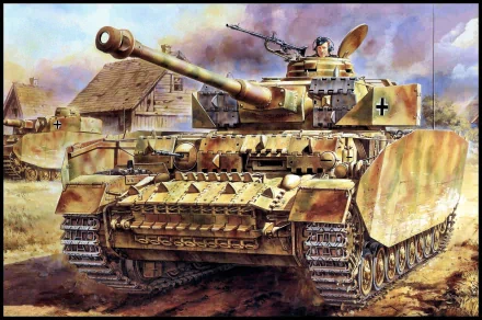  German Panzer IV with a Long 75mm gun and Extra side armor.