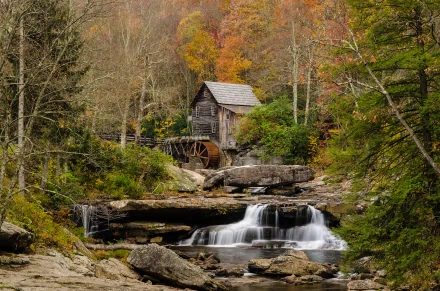 man made watermill HD Desktop Wallpaper | Background Image