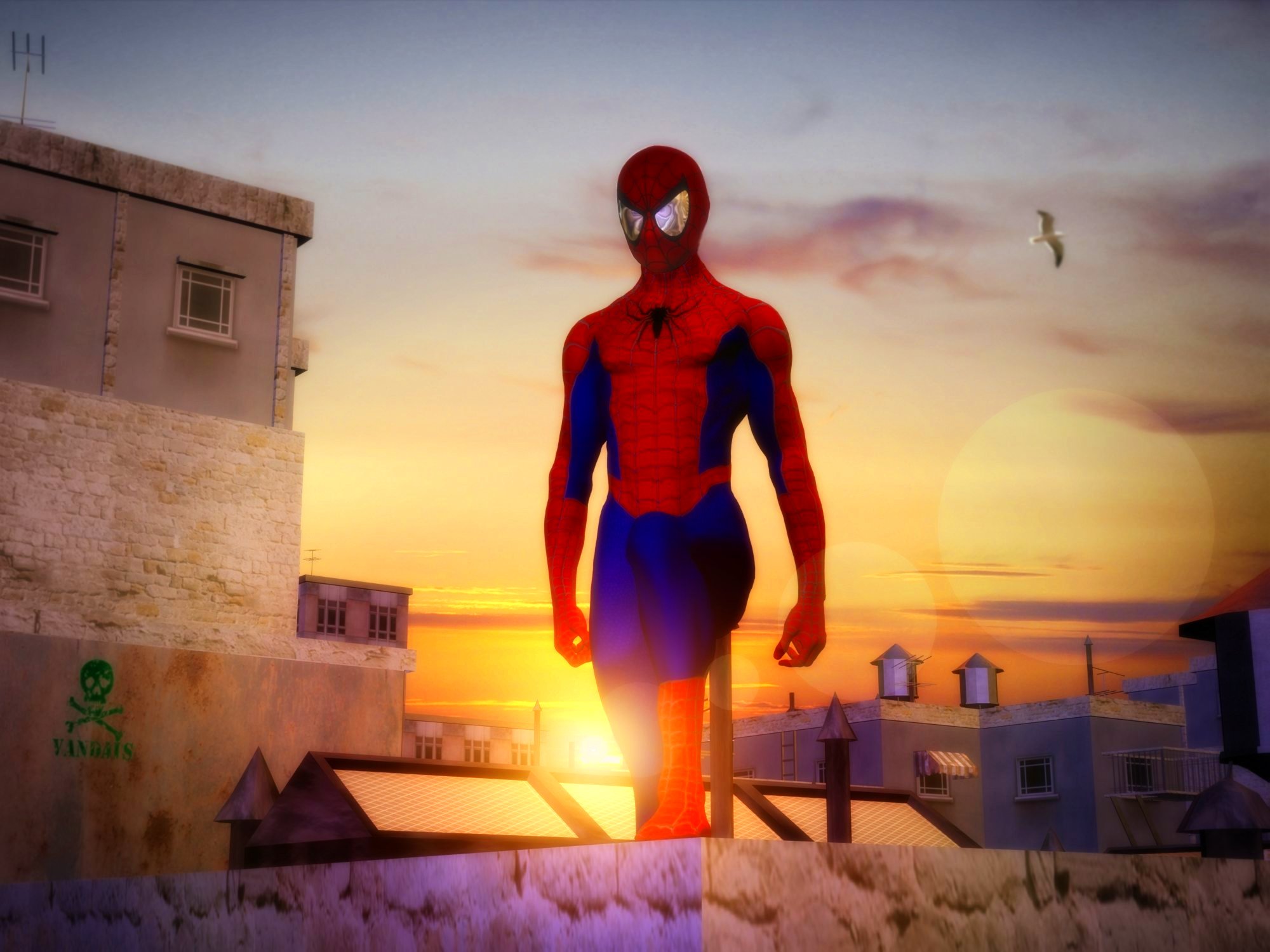 free download spider man sunset