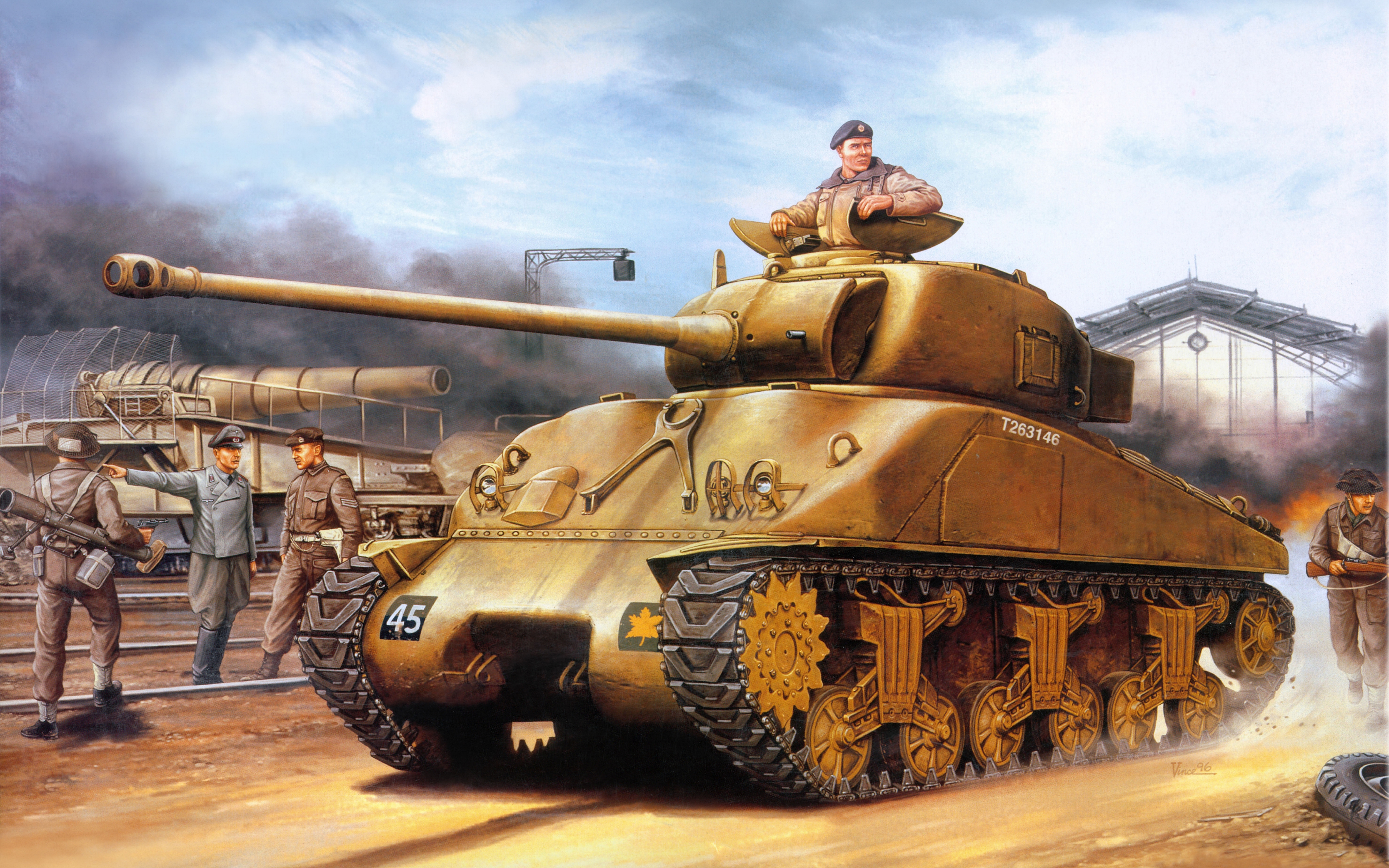 Military M4 Sherman HD Wallpaper | Background Image