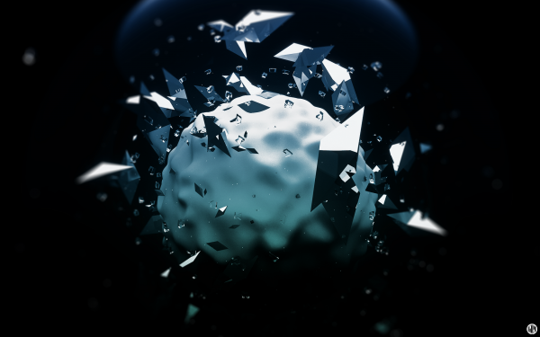 Abstract 3D Sphere Dark Geometry Low Poly HD Wallpaper | Background Image