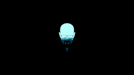 HD wallpaper featuring Walter White from the TV show Breaking Bad, showcasing a stylized portrait against a dark background.