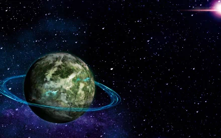 Sci Fi planetary ring HD Desktop Wallpaper | Background Image