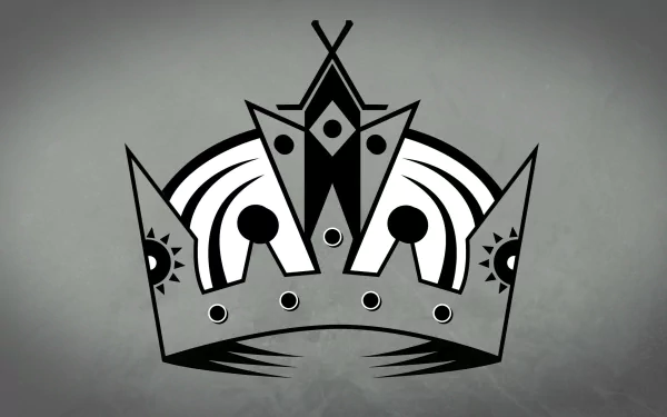 HD PC desktop wallpaper featuring the Los Angeles Kings sports team logo, showcasing a stylized crown design on a gray textured background.