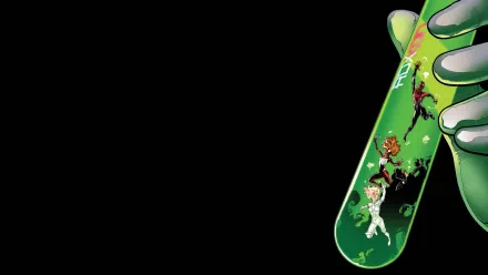 A dynamic HD wallpaper featuring Miles Morales, Spider-Girl, and Spider-Man from the Ultimate Spider-Man comic series, showcasing vibrant colors and a bold design.