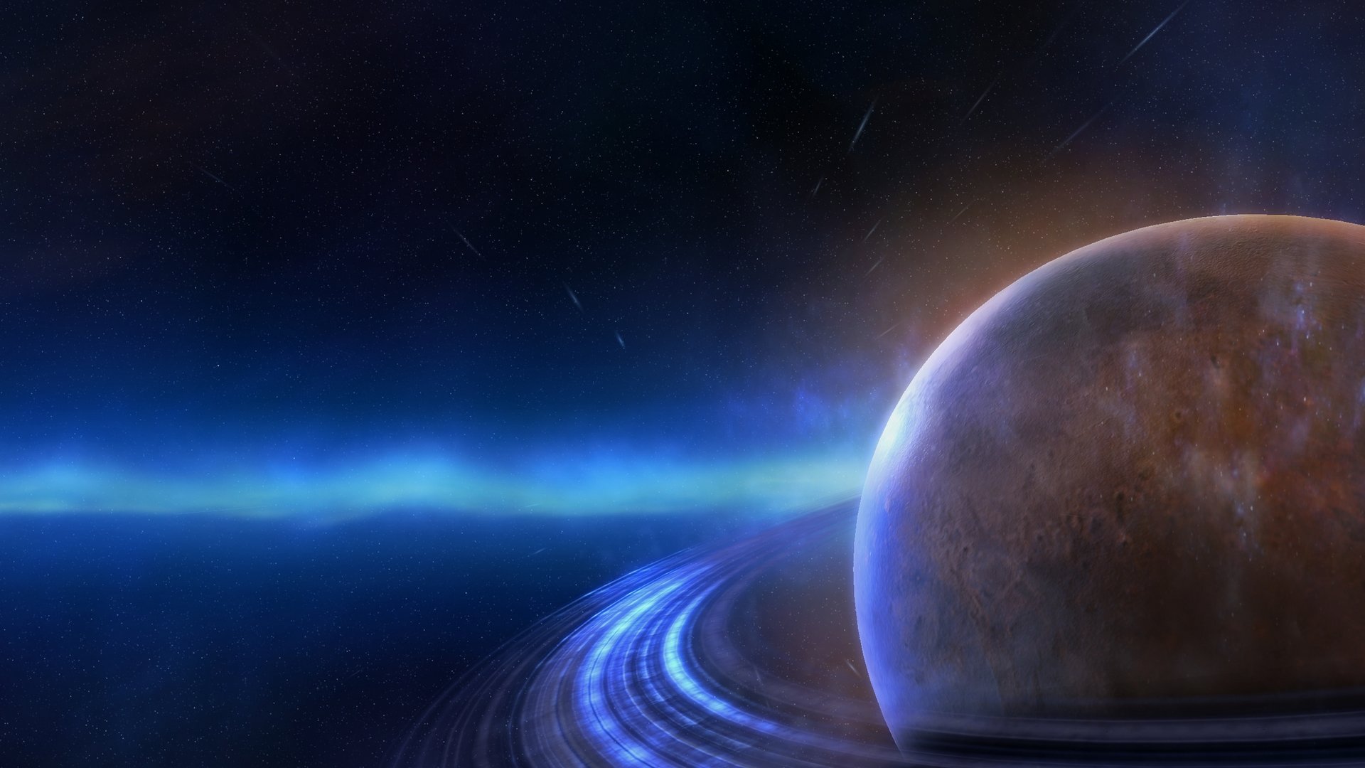 Sci Fi Planetary Ring HD Wallpaper