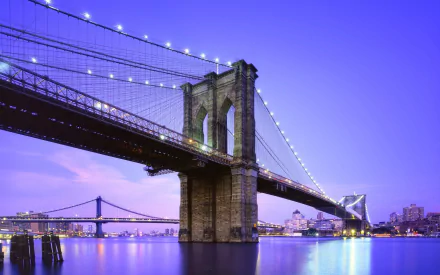 Manhattan Bridge New York man made Brooklyn Bridge HD Desktop Wallpaper | Background Image