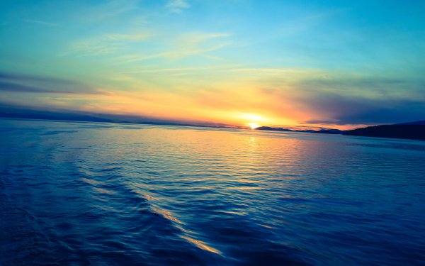 Nature Sunset Wave Ocean HD Wallpaper | Background Image