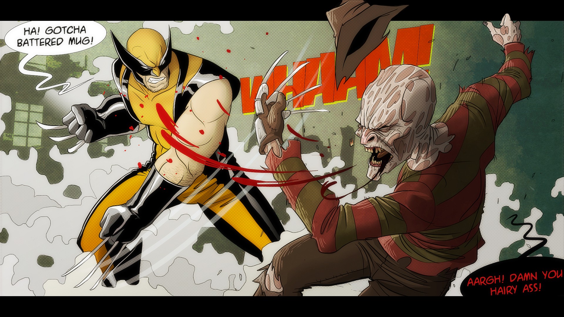 Comics Wolverine Vs. Freddy HD Wallpaper | Background Image