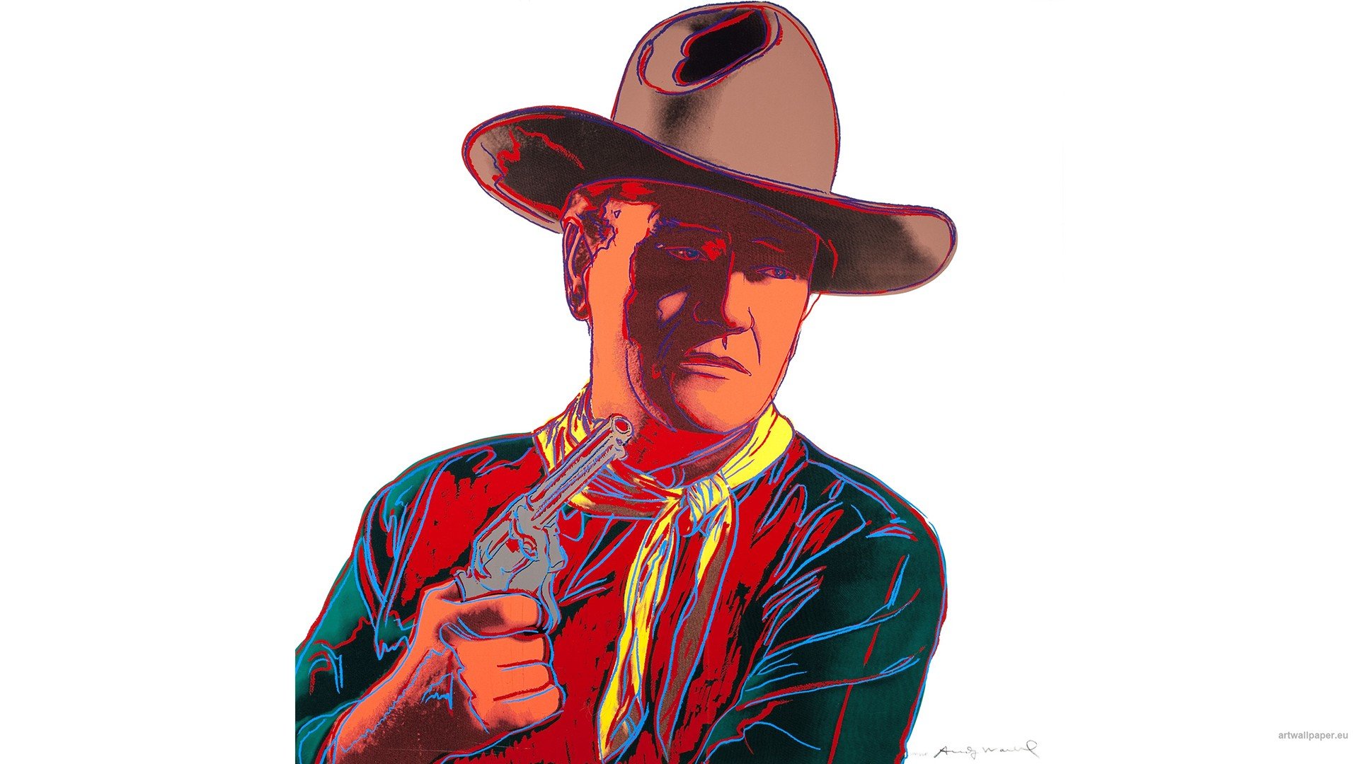 Download John Wayne With White Horse Wallpaper  Wallpaperscom