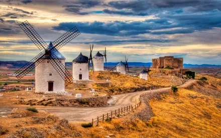 man made windmill HD Desktop Wallpaper | Background Image