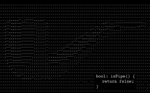 HD desktop wallpaper featuring a programming code theme with digital matrix-like green text cascading on a black background.
