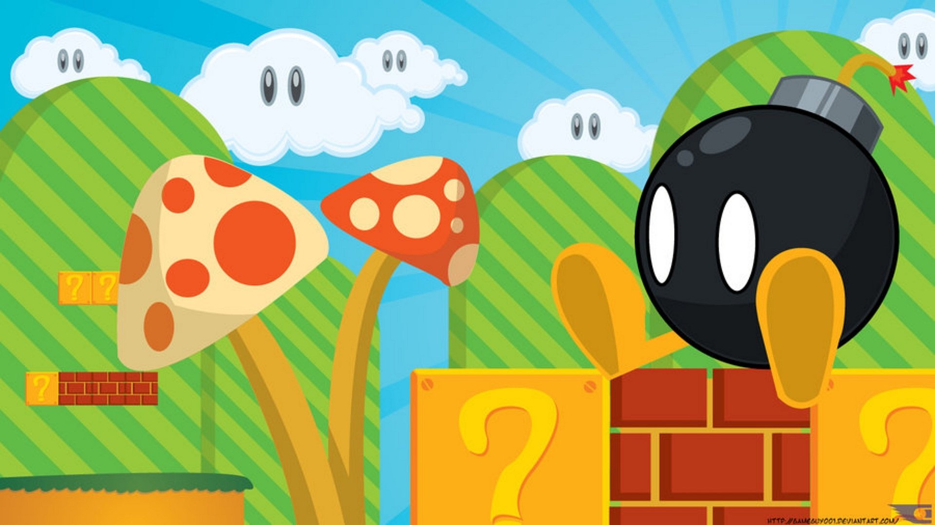 Download Video Game Super Mario Bros. Wallpaper