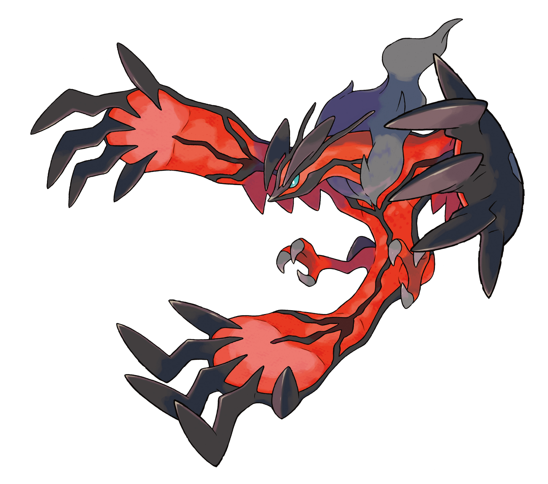 HD PC desktop wallpaper featuring Yveltal, a dark and flying-type Legendary Pokémon from the video game series Pokémon, showcasing its menacing wings and claws.