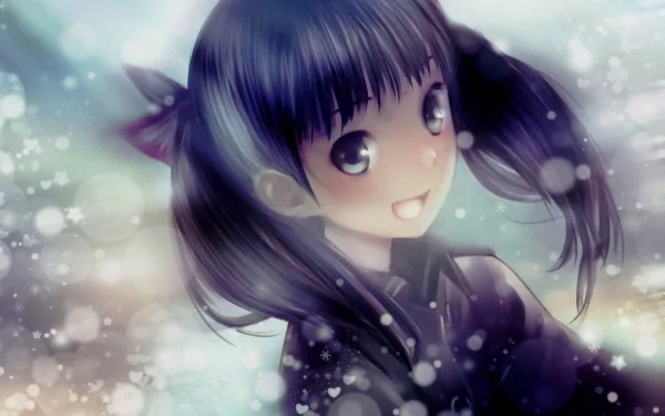 HD desktop wallpaper featuring a cheerful anime character from Sora no Woto, showcasing vibrant colors and a whimsical atmosphere.