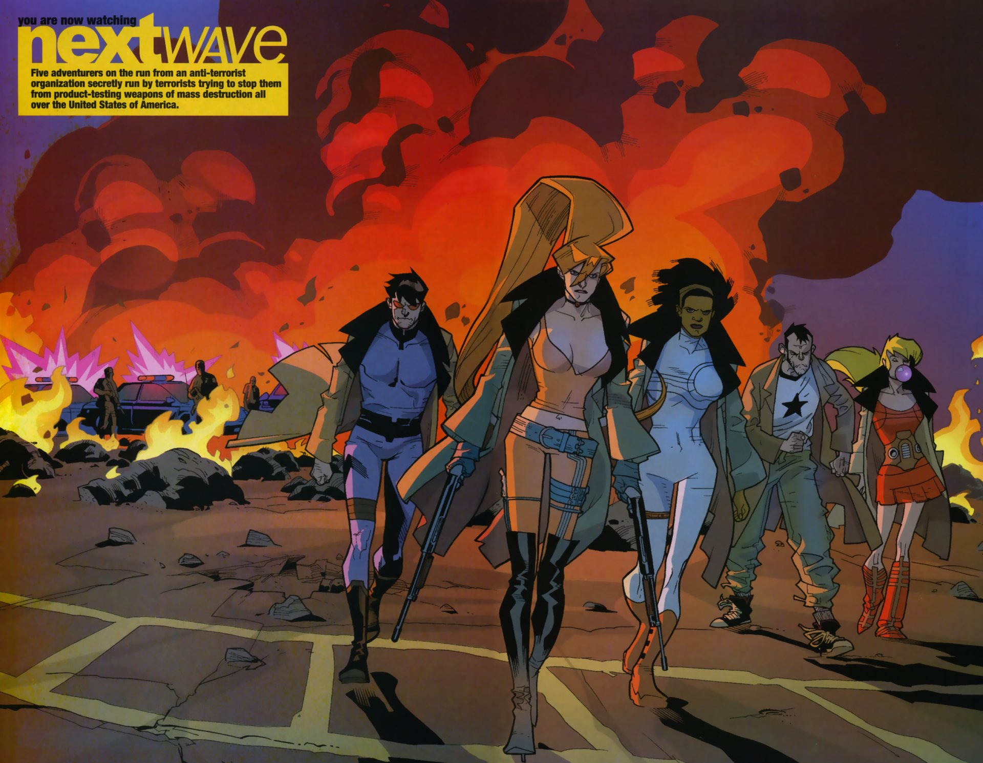 Download Comic Nextwave HD Wallpaper