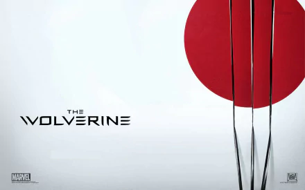 A striking HD desktop wallpaper for The Wolverine, featuring the film's logo alongside iconic claws and a bold red circle, capturing the essence of this Marvel movie.
