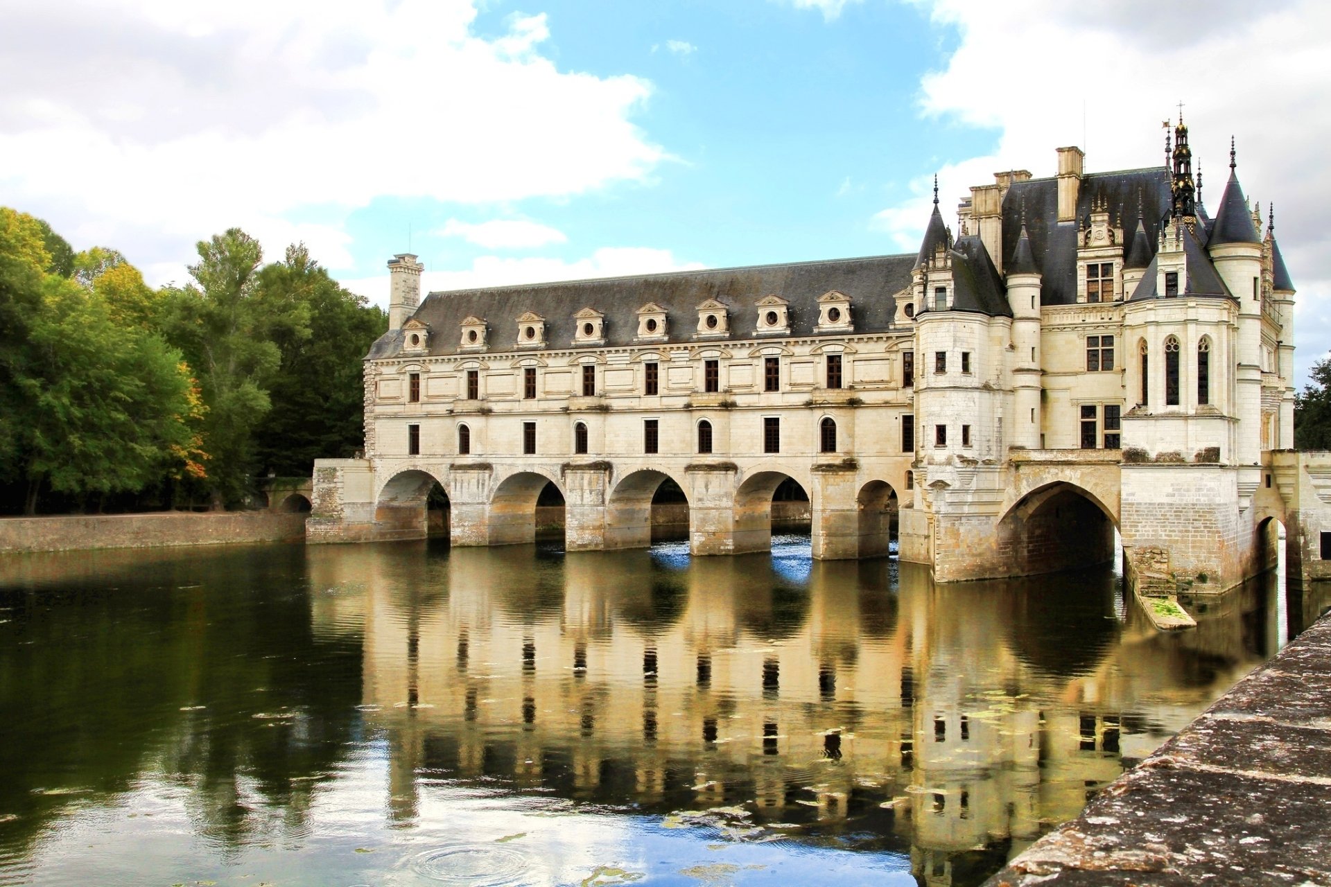 Château De Chenonceau Full HD Wallpaper and Background Image