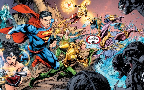 Comics Justice League Superhero Wonder Woman Superman Aquaman Firestorm Cyborg DC Comics Mera The New 52 Zatanna HD Wallpaper | Background Image
