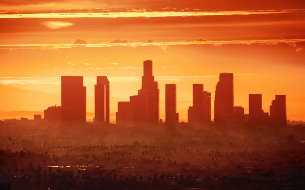  Skyscrapers Silhouette - Los Angeles, California