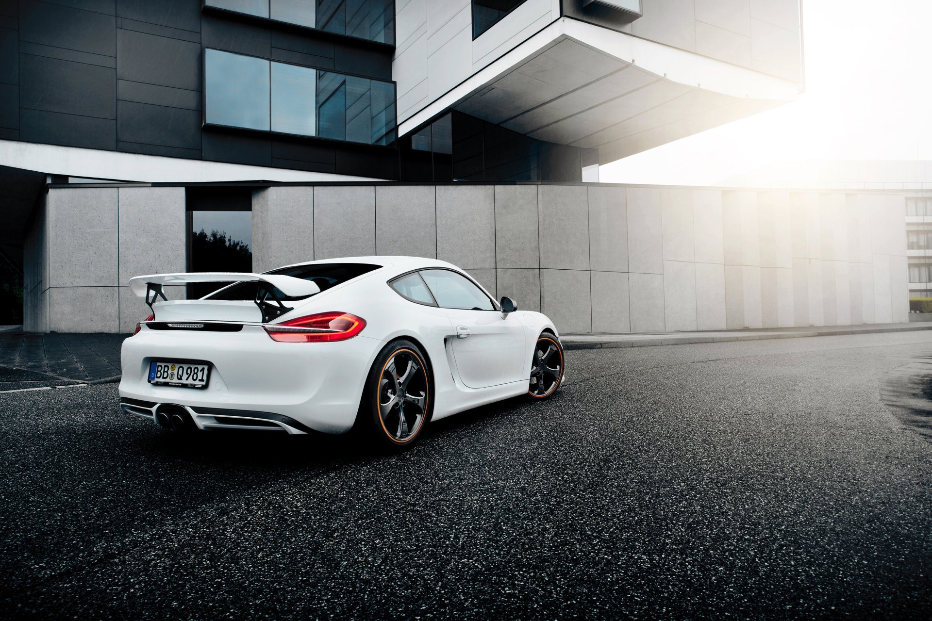 Download Car White Car Porsche Vehicle Porsche Cayman HD Wallpaper