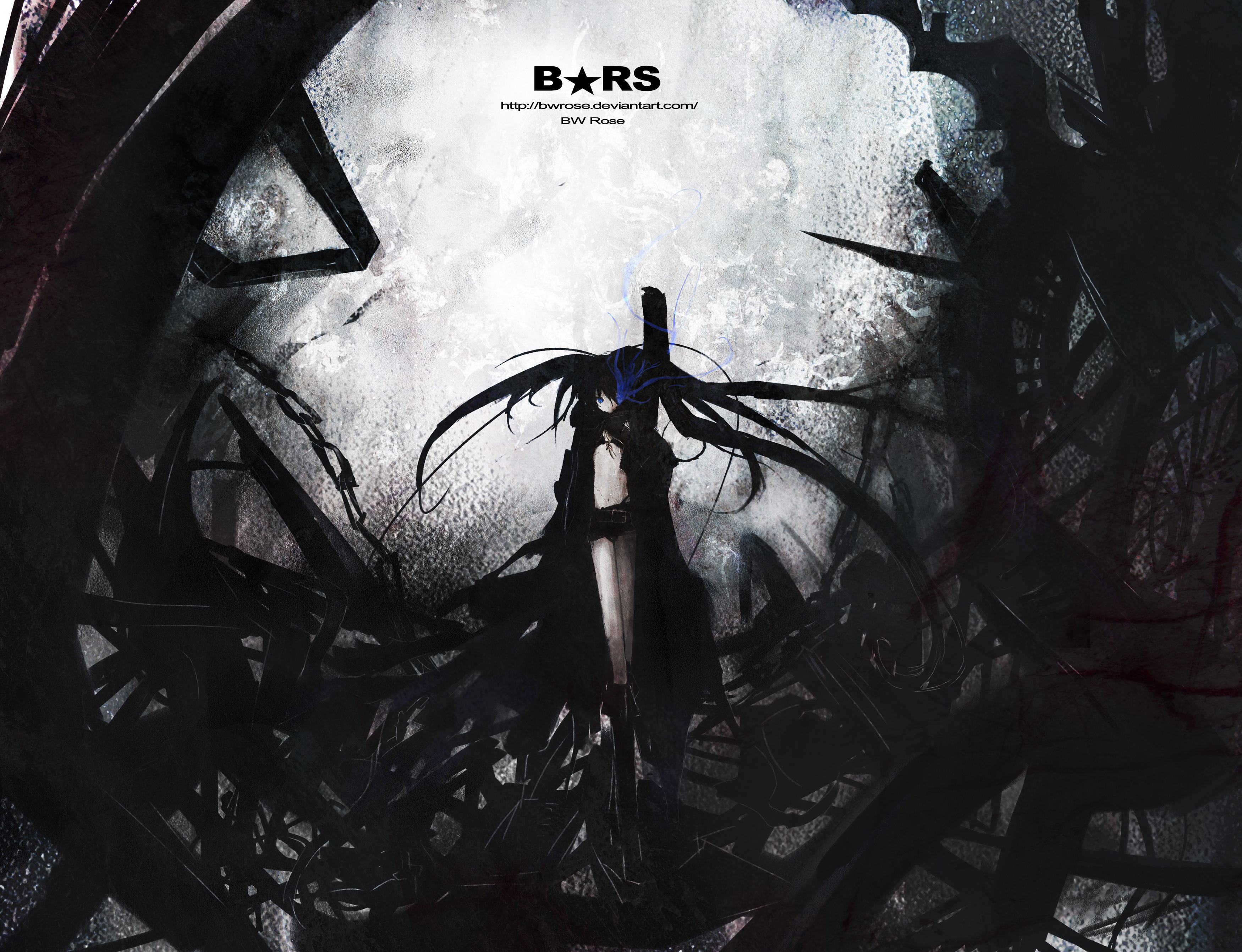 Black Rock Shooter HD Wallpaper | Background Image | 3500x2684