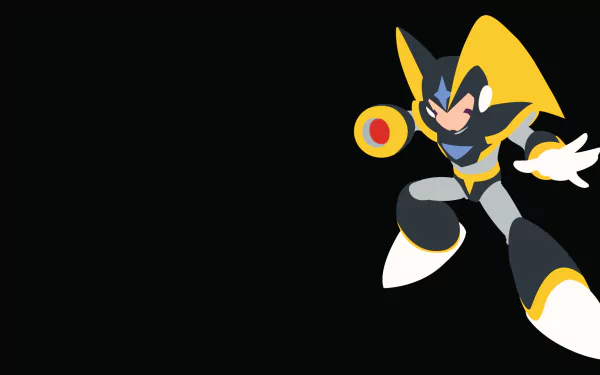 minimalist Bass (Megaman) video game mega man 10 Minimalist Gaming HD Desktop Wallpaper | Background Image