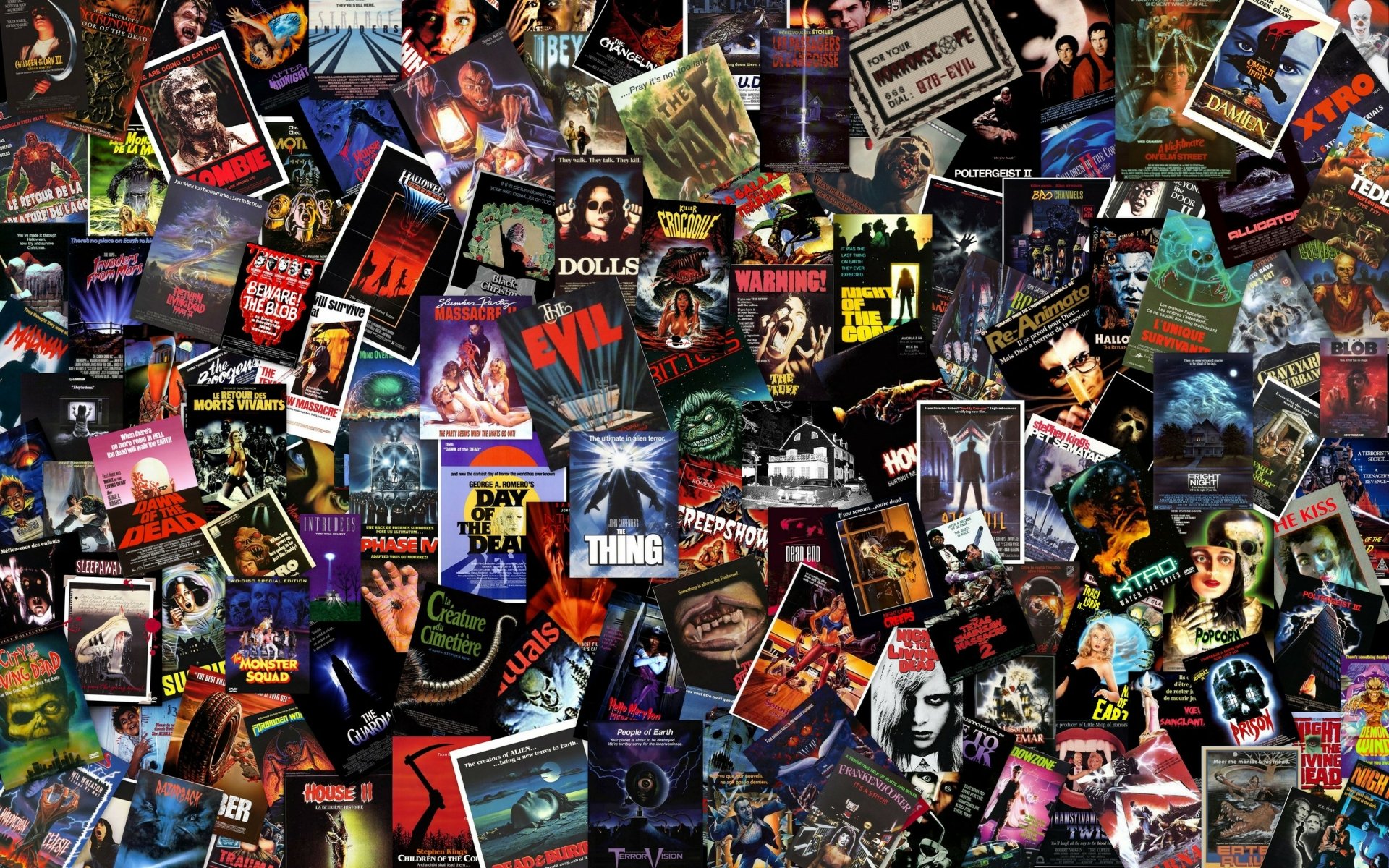 A vibrant HD PC desktop wallpaper collage featuring various iconic movie posters and classic film imagery.