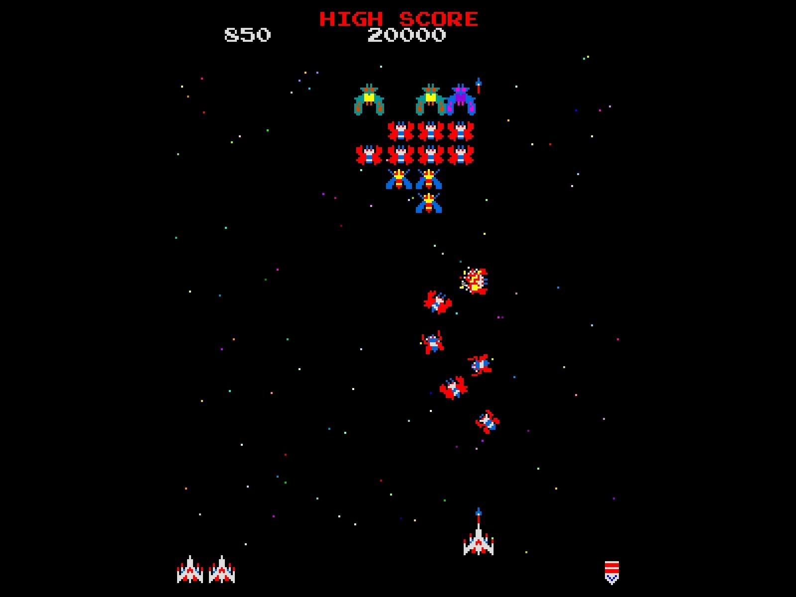 galaga space background
