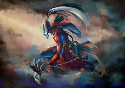 4K Ultra HD Diablo III desktop wallpaper featuring a dynamic Witch Doctor warrior character poised for battle in a dark, atmospheric video game scene.