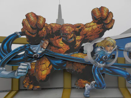 Thing (Marvel Comics) Invisible Woman Mister Fantastic Comic Fantastic Four HD Desktop Wallpaper | Background Image