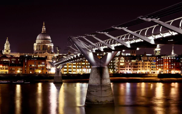 man made Millennium Bridge HD Desktop Wallpaper | Background Image