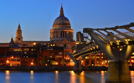man made Millennium Bridge HD Desktop Wallpaper | Background Image