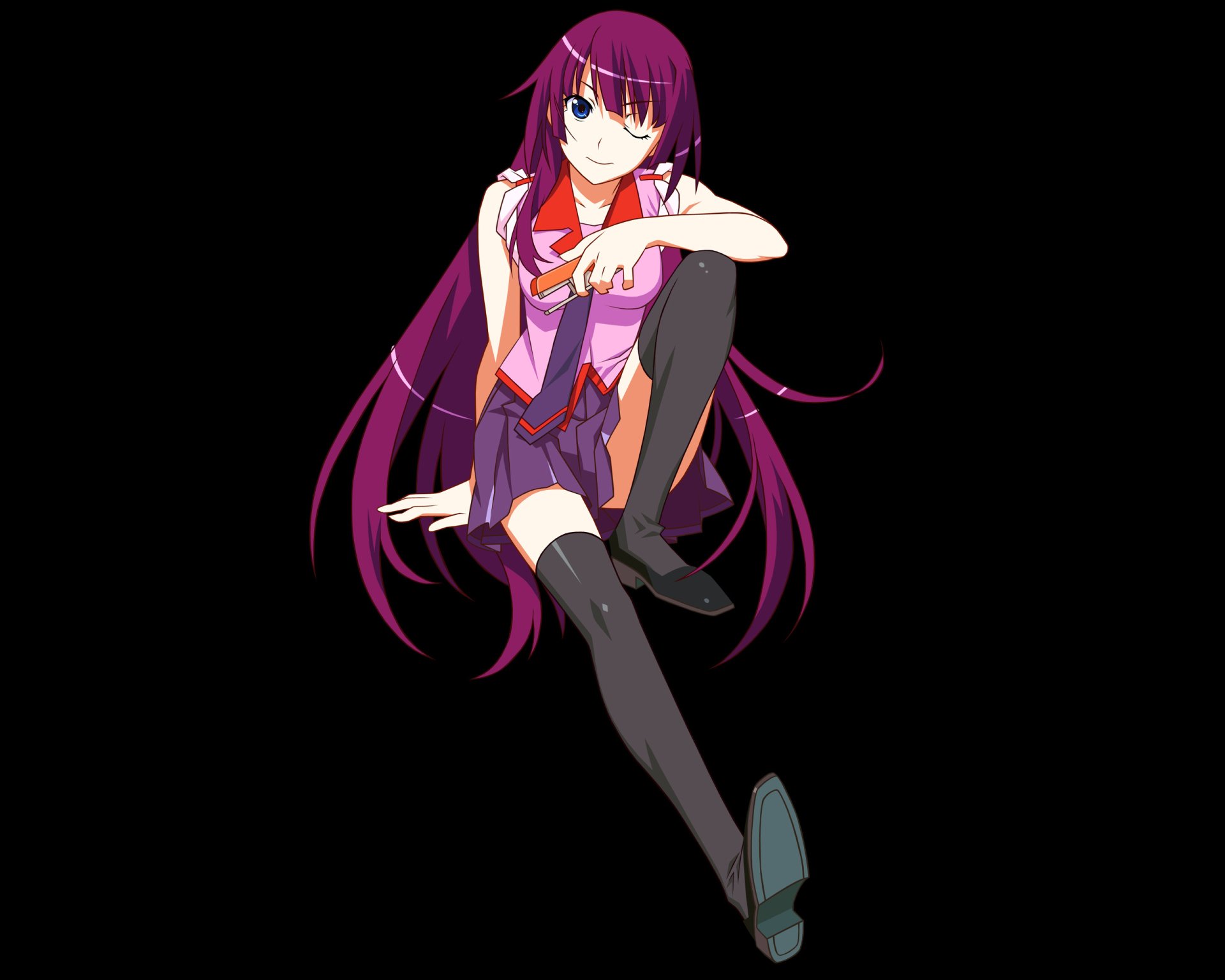 Download Hitagi Senjōgahara Anime Monogatari (Series) HD Wallpaper ...