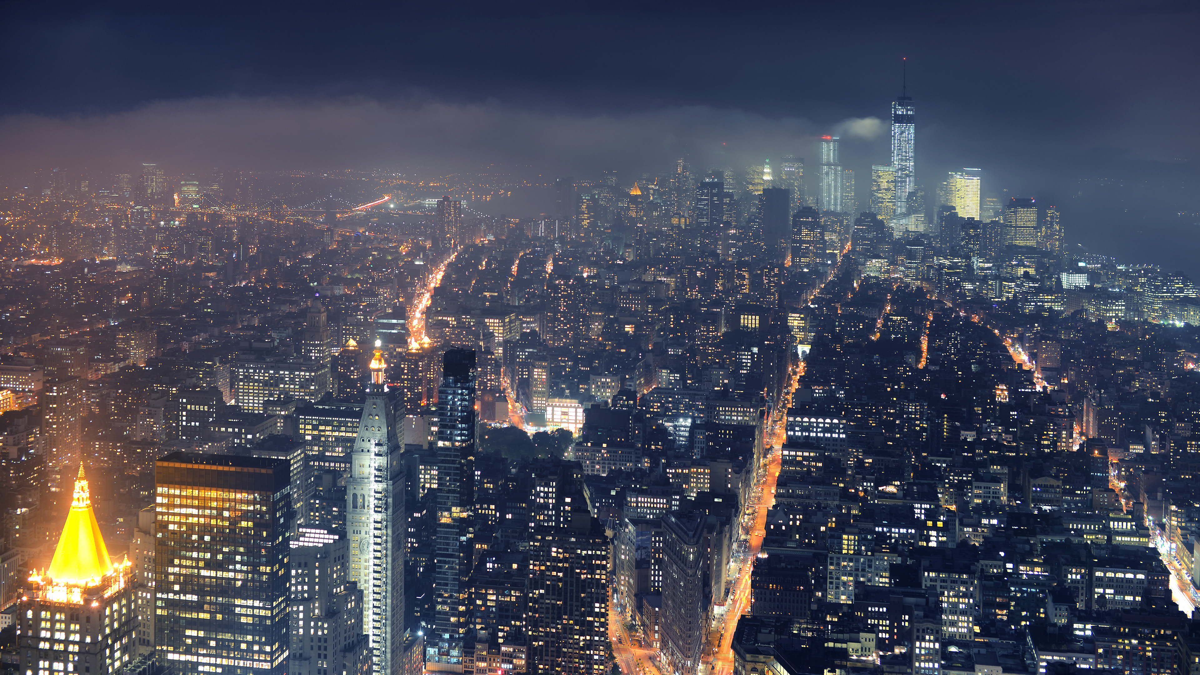 Manhattan Nightscape 4K Ultra HD Wallpaper   456536 