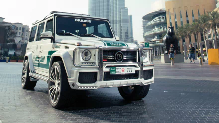 vehicle 2013 Brabus B63S 700 Widestar Dubai Police Edition Brabus HD Desktop Wallpaper | Background Image