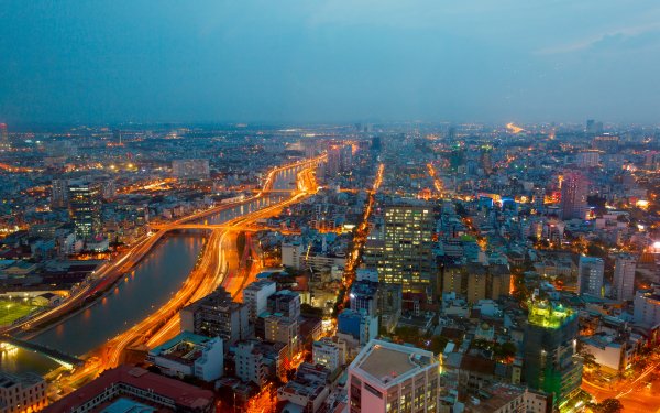 Man Made Ho Chi Minh City Cities Vietnam Saigon River Time-Lapse HD Wallpaper | Background Image