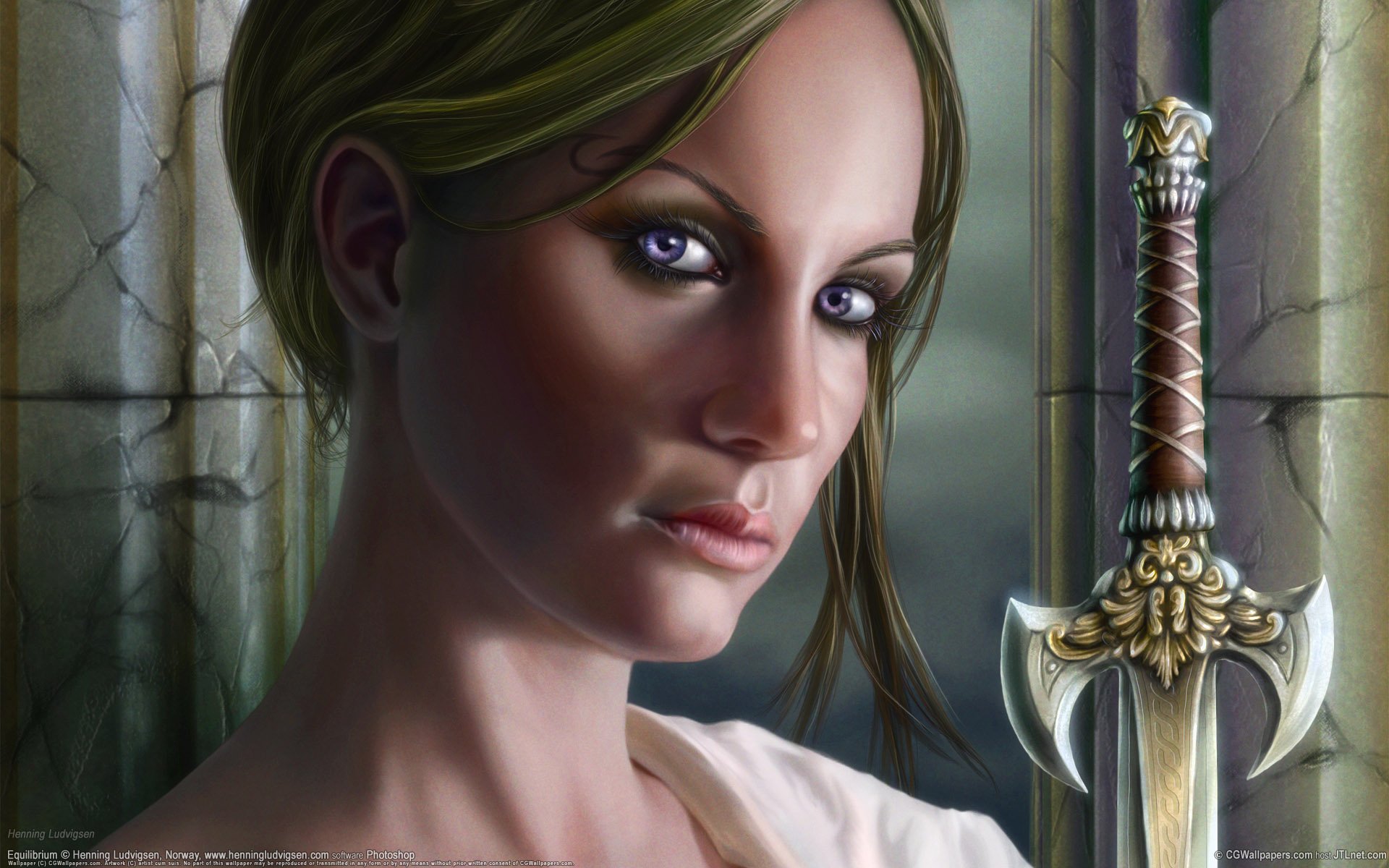 Download Fantasy Woman Warrior HD Wallpaper by Henning Ludvigsen ...