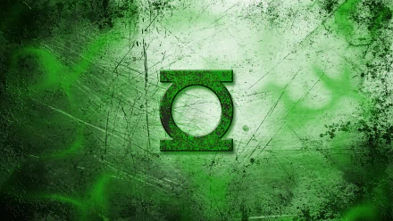 A striking green background featuring the iconic Green Lantern symbol, designed as a 4K Ultra HD comic wallpaper for desktop use.