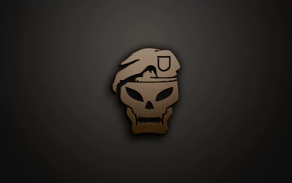 A dark HD PC desktop wallpaper featuring the iconic skull logo from Call of Duty: Black Ops, showcasing a blend of military themes and edgy design.