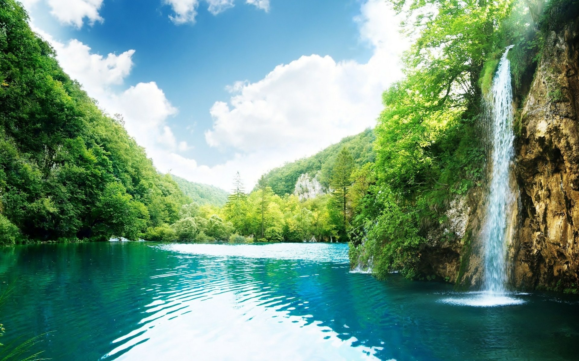 Download Nature Waterfall HD Wallpaper | 2560x1600 | Wallpaper Abyss