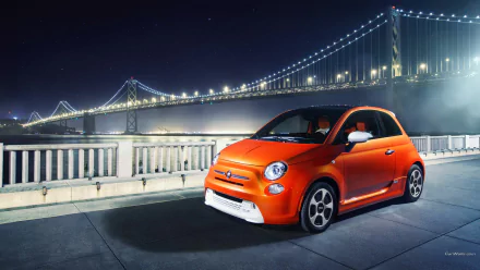 vehicle Fiat 500e HD Desktop Wallpaper | Background Image