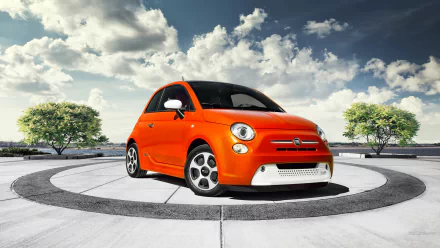 vehicle Fiat 500e HD Desktop Wallpaper | Background Image