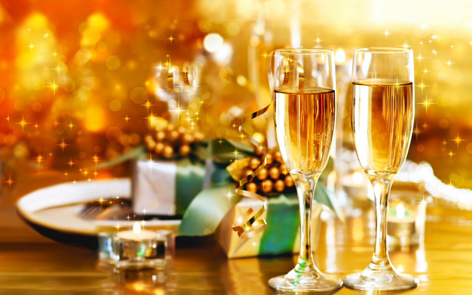 Download Champagne Holiday New Year 4k Ultra HD Wallpaper