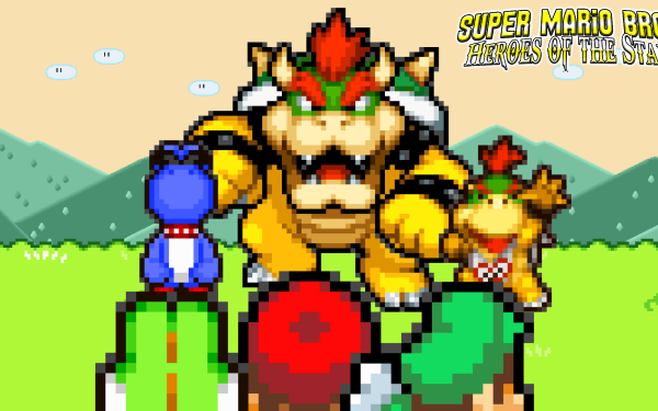 Video Game Super Mario Bros. Mario Bowser Bowser Jr. Yoshi Luigi HD Wallpaper | Background Image