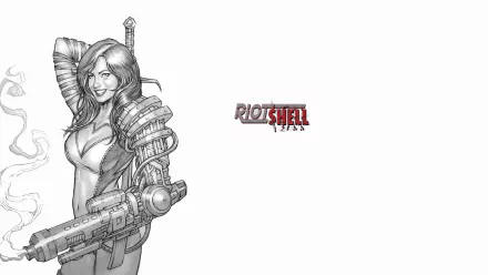 Comic riot shell HD Desktop Wallpaper | Background Image