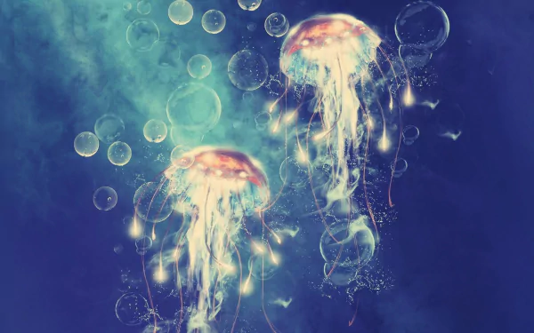 Animal jellyfish HD Desktop Wallpaper | Background Image